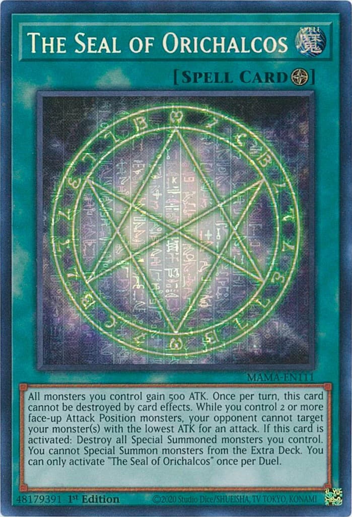 The Seal of Orichalcos (Ultra Pharaoh's Rare) — Magnificent Mavens card