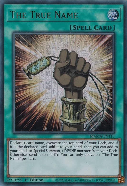 The True Name (Ultra Pharaoh's Rare) — Magnificent Mavens card