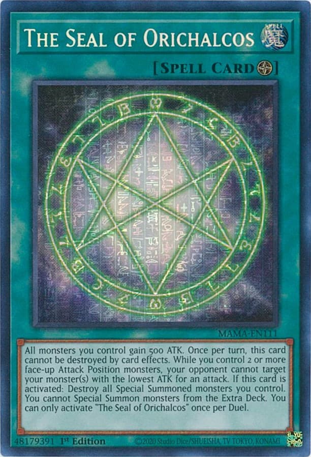 The Seal of Orichalcos (Secret Pharaoh's Rare) — Magnificent Mavens card