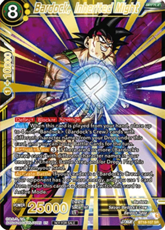 Bardock, Inherited Might (Zenkai Cup 2022 Top 32) — Tournament Promotion Cards card