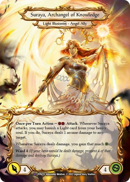 Invoke Suraya // Suraya, Archangel of Knowledge (Marvel) — Dynasty card