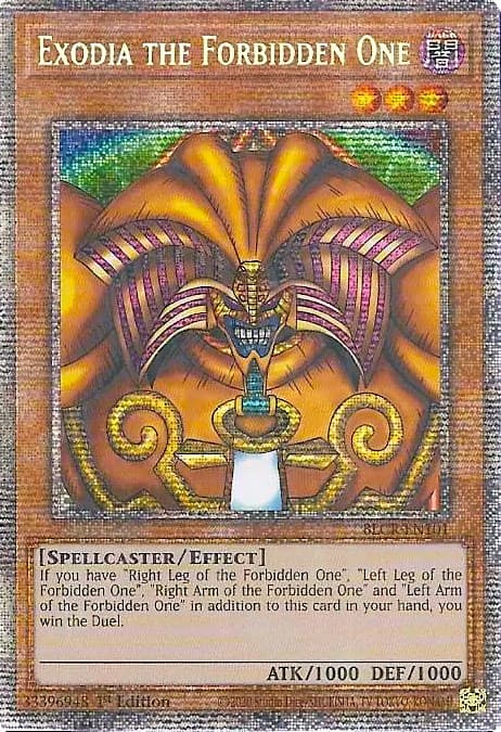Exodia the Forbidden One (Starlight Rare) — Battles of Legend: Crystal Revenge card