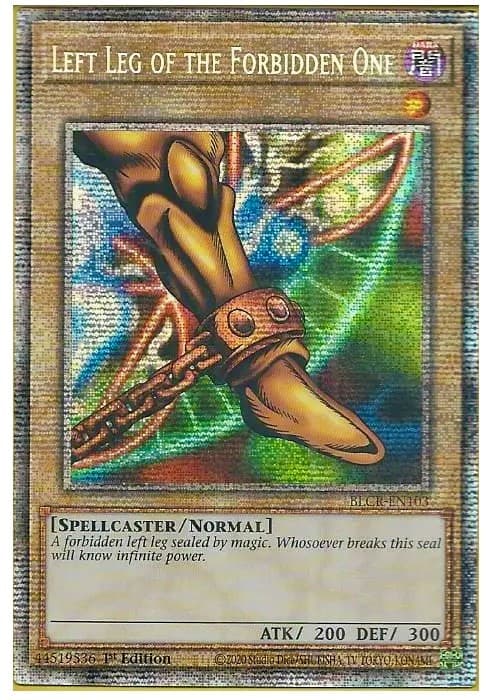 Left Leg of the Forbidden One (Starlight Rare) — Battles of Legend: Crystal Revenge card