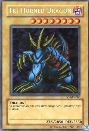 Tri-Horned Dragon (LOB-EN000) — Legend of Blue Eyes White Dragon (Worldwide English) card