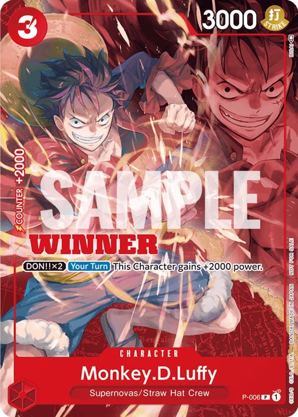 Monkey.D.Luffy - P-006 (Winner Pack Vol. 1) — One Piece Promotion Cards card