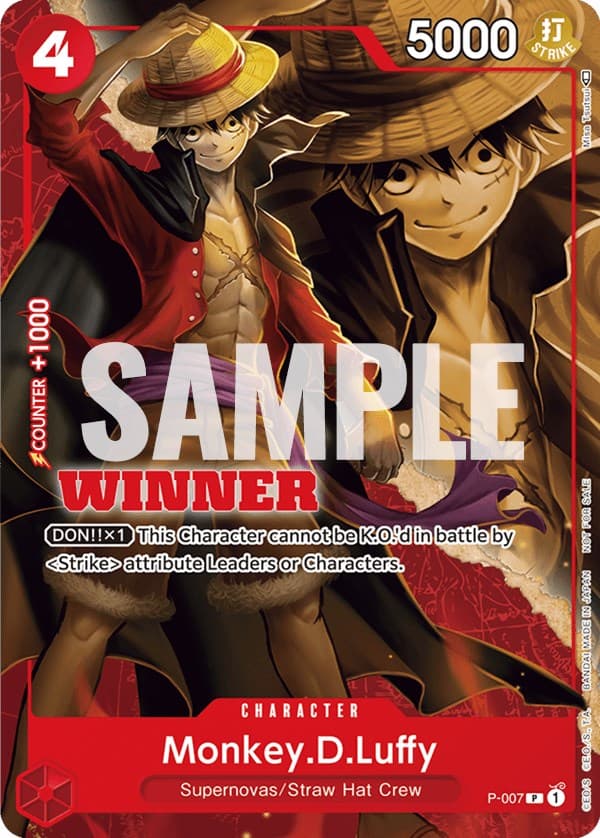 Monkey.D.Luffy - P-007 (Winner Pack Vol. 1) — One Piece Promotion Cards card