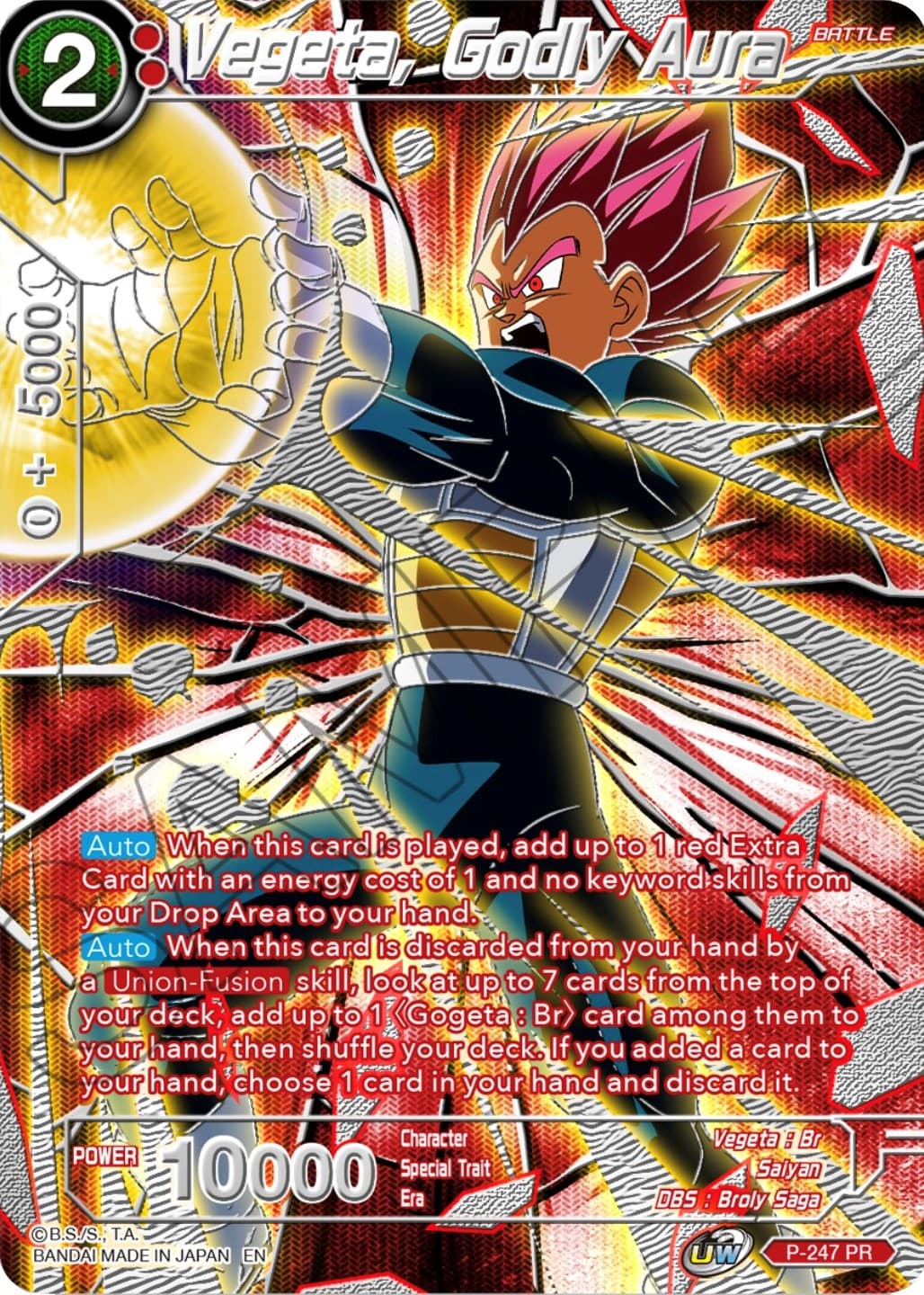 Vegeta, Godly Aura — Collector's Selection Vol. 3 card