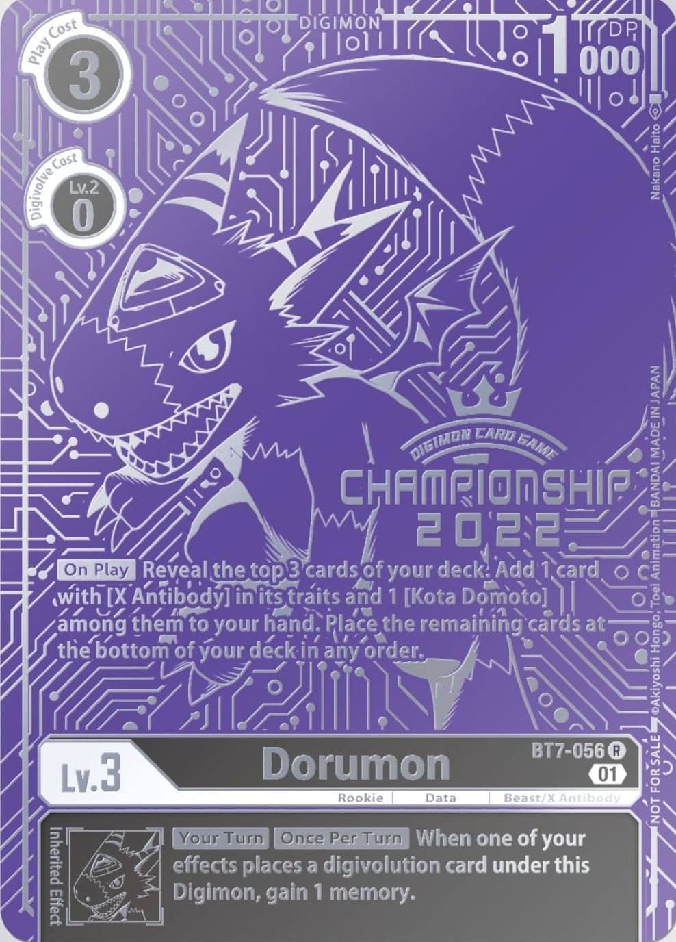Dorumon (2022 Championship Finals Top 16) — Next Adventure card