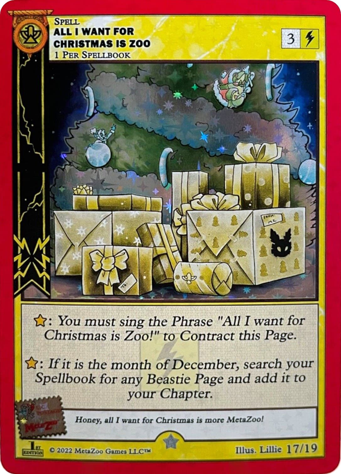 All I Want for Christmas Is Zoo (First Edition) — Holiday Promos card