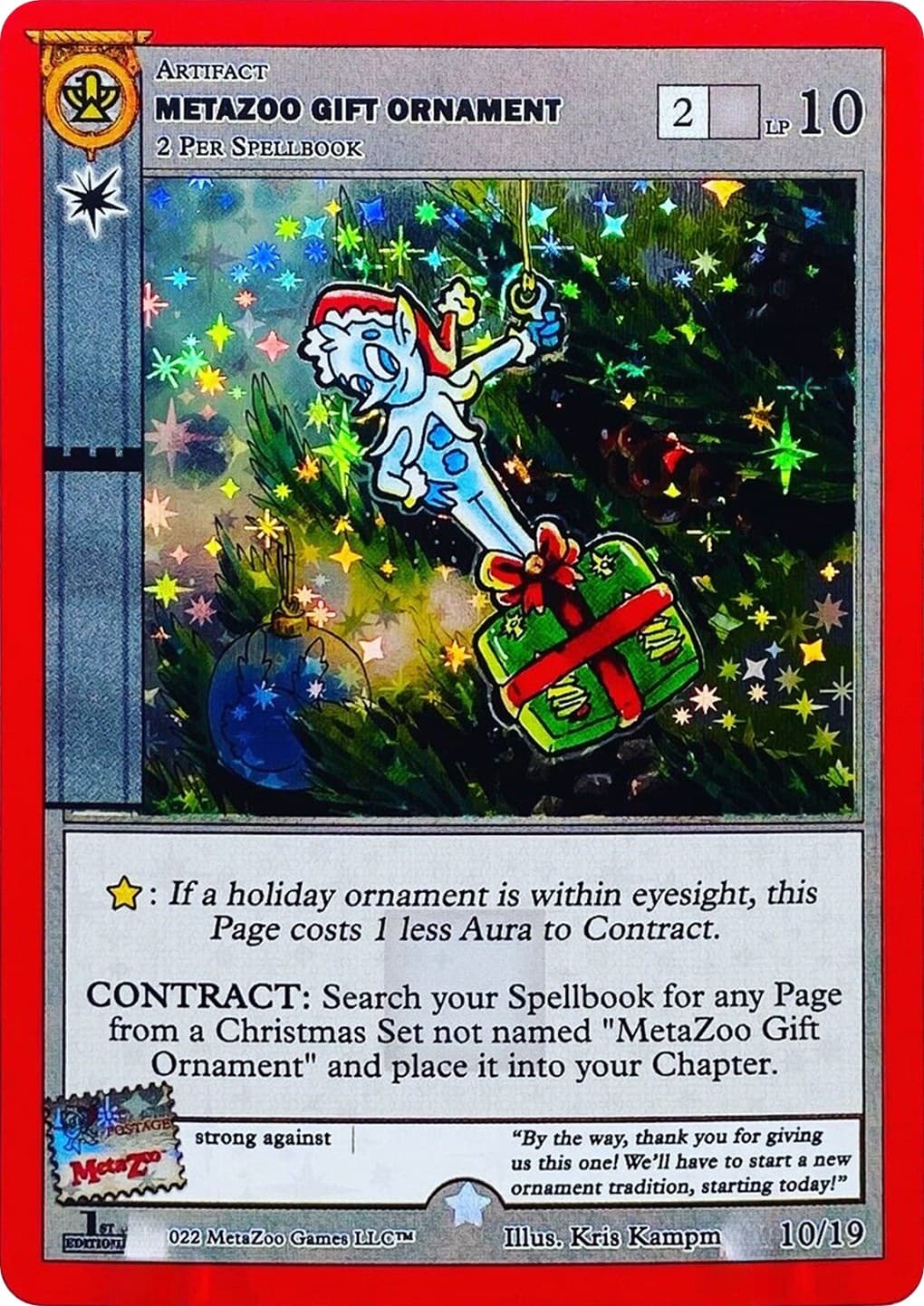 MetaZoo Gift Ornament (First Edition) — Holiday Promos card
