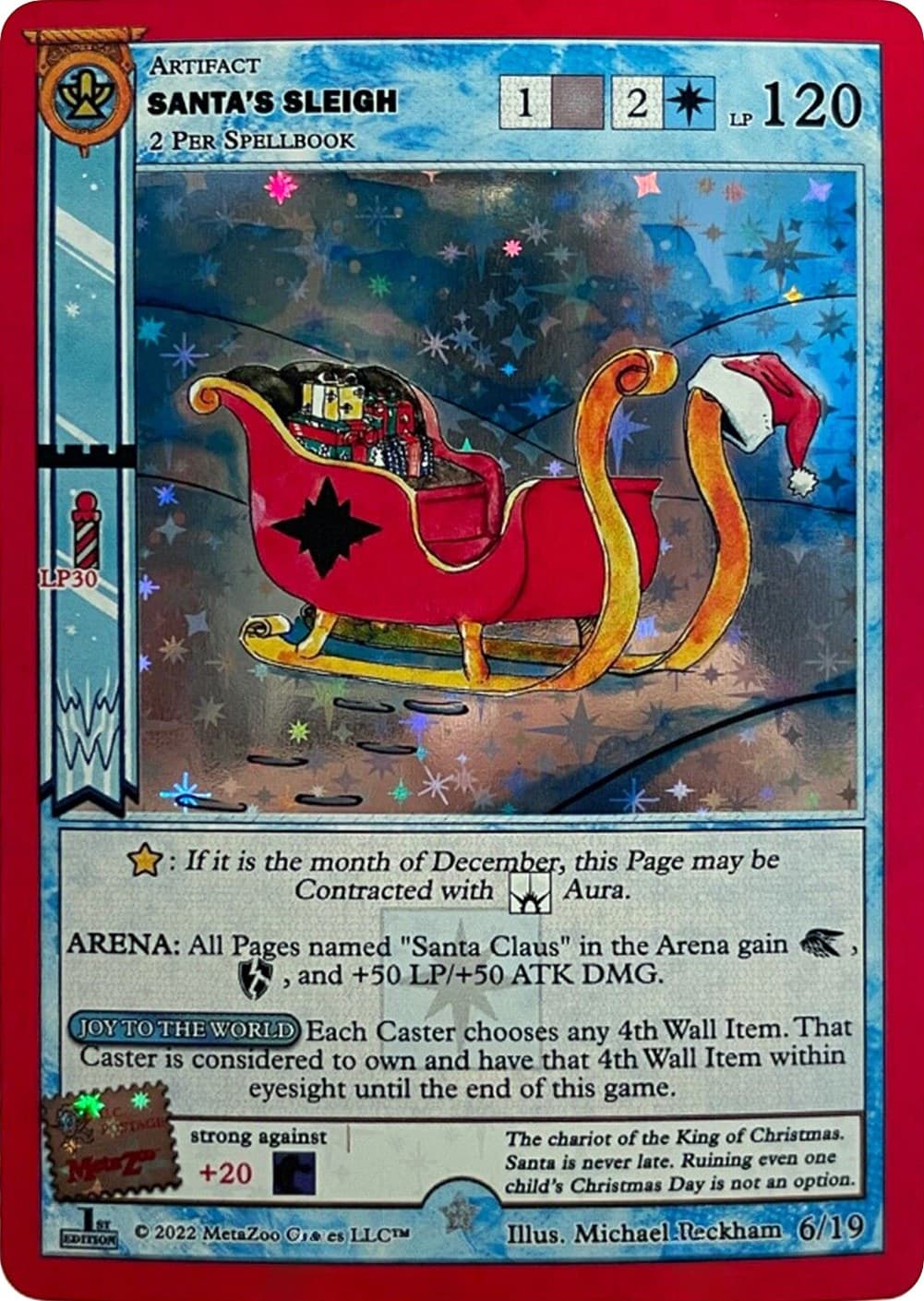 Santa's Sleigh (First Edition) — Holiday Promos card