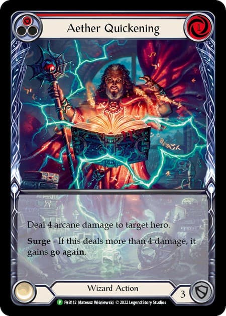 Aether Quickening (Red) - FAB112 — Flesh and Blood: Promo Cards card