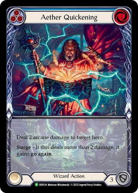 Aether Quickening (Blue) - FAB114 — Flesh and Blood: Promo Cards card