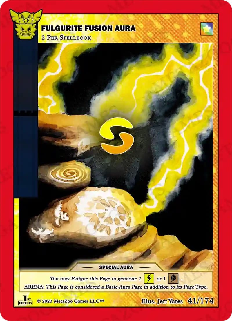 Fulgurite Fusion Aura — Native: First Edition card