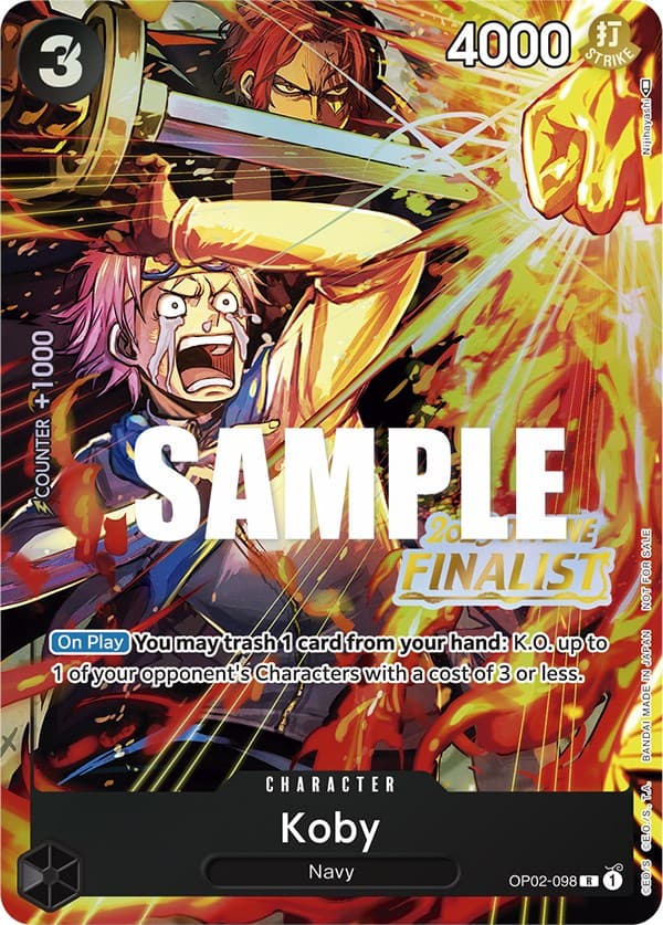 Koby (Offline Regional 2023) [Finalist] — One Piece Promotion Cards card