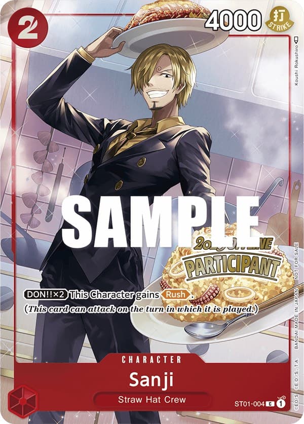 Sanji (Offline Regional 2023) [Participant] — One Piece Promotion Cards card