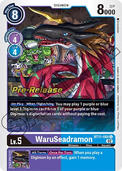 WaruSeadramon — Dimensional Phase Pre-Release Cards card