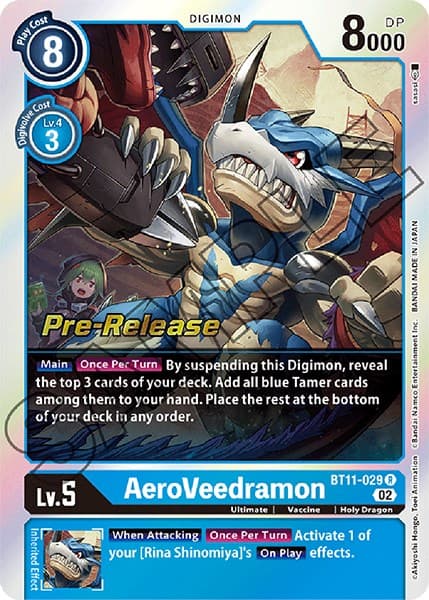 AeroVeedramon — Dimensional Phase Pre-Release Cards card