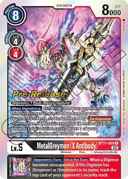MetalGreymon (X Antibody) — Dimensional Phase Pre-Release Cards card