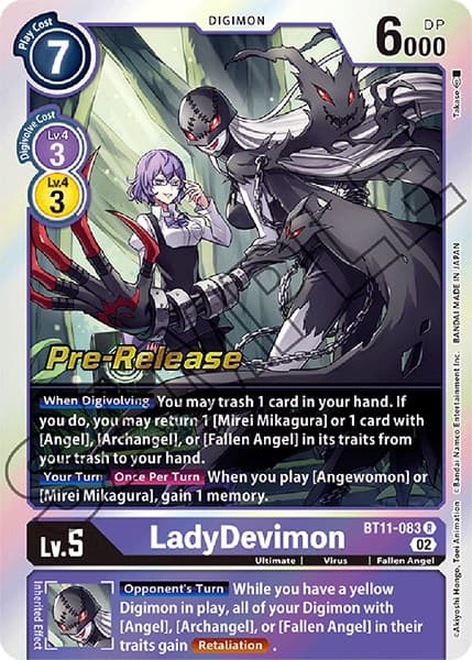 LadyDevimon — Dimensional Phase Pre-Release Cards card