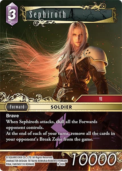 Sephiroth (B-028) — Boss Deck: Final Fantasy VII card