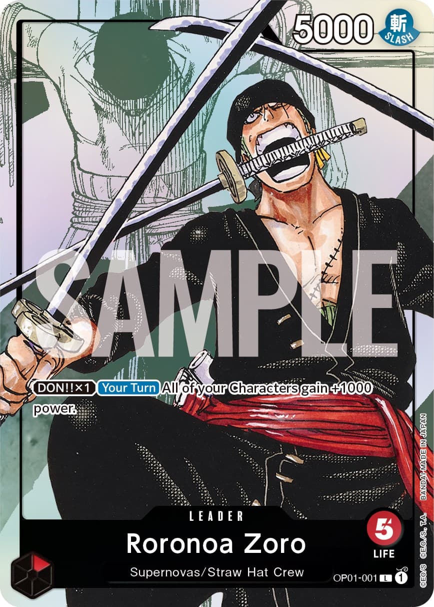 Roronoa Zoro - OP01-001 (Alternate Art) — One Piece Promotion Cards card