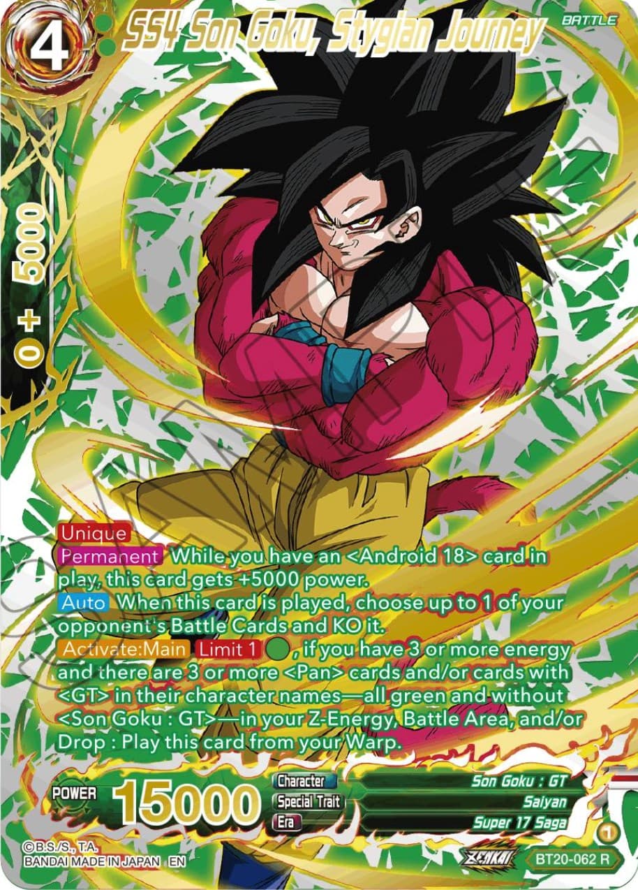 SS4 Son Goku, Stygian Journey (Gold-Stamped) — Power Absorbed card
