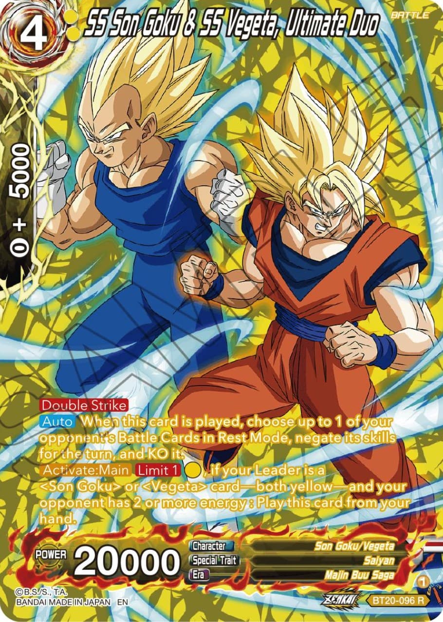 SS Son Goku & SS Vegeta, Ultimate Duo (Silver Foil) — Power Absorbed card