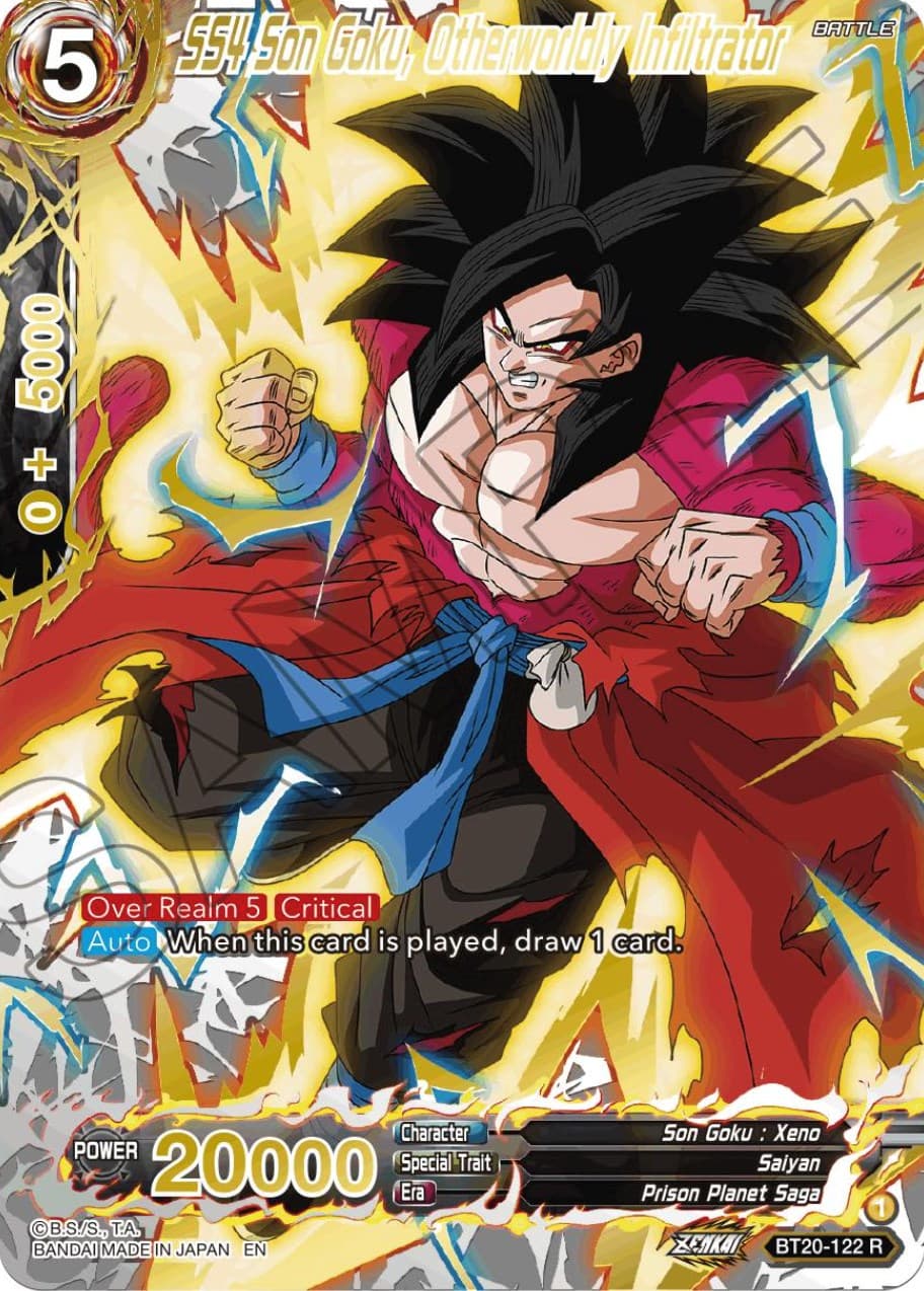 SS4 Son Goku, Otherworldly Infiltrator (Gold-Stamped) — Power Absorbed card