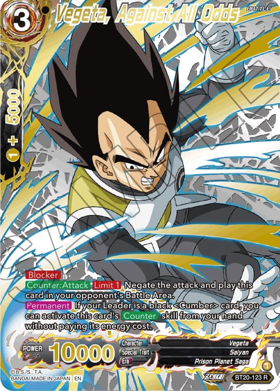 Vegeta, Against All Odds (Gold-Stamped) — Power Absorbed card