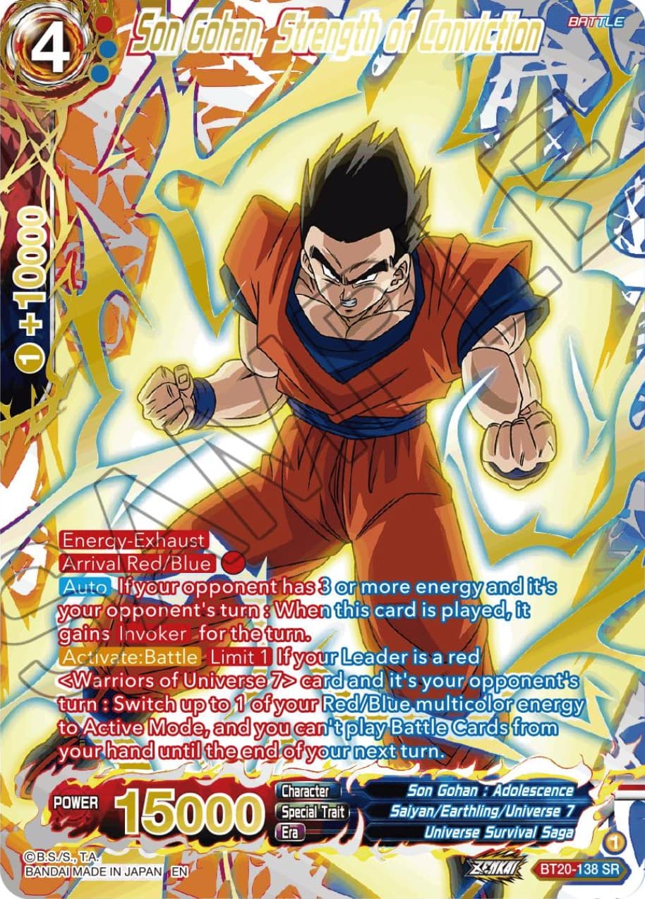 Son Gohan, Strength of Conviction (Gold-Stamped) — Power Absorbed card