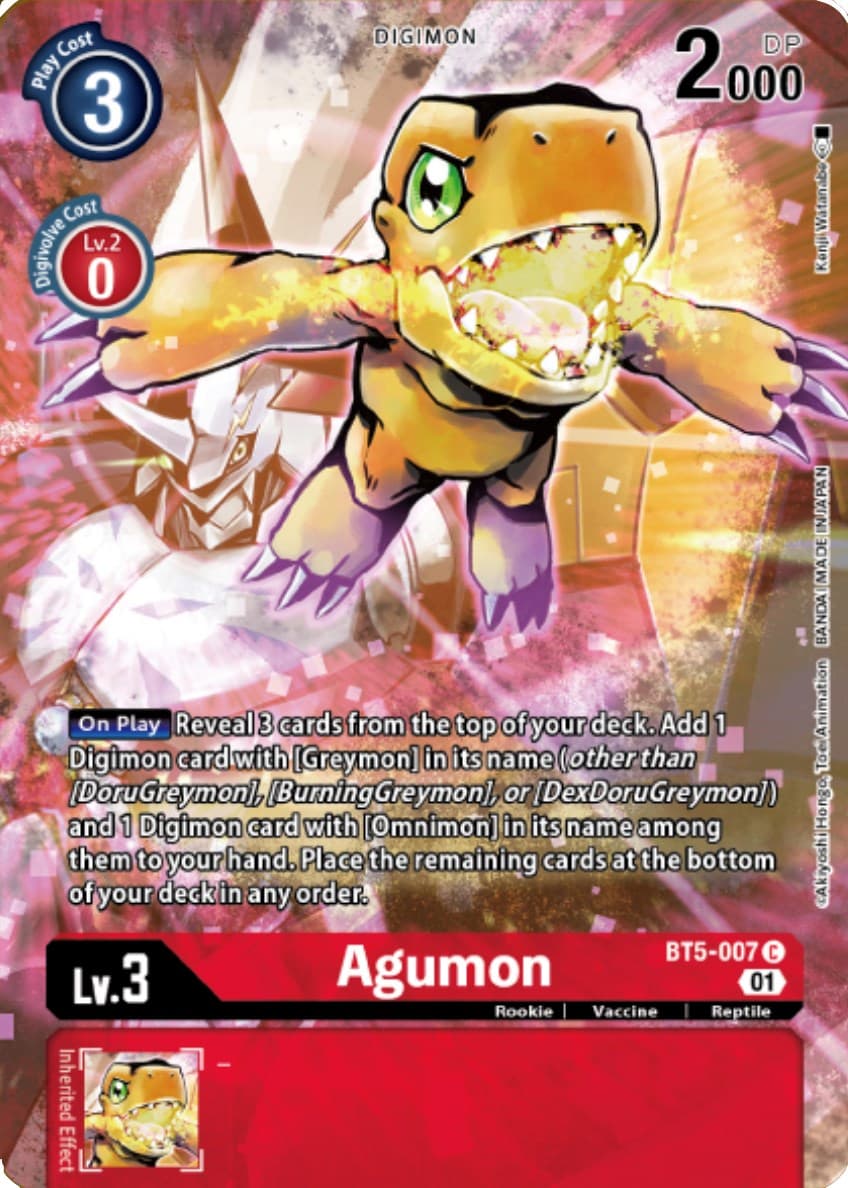 Agumon - BT5-007 (Digimon Royal Knights Card Set) — Battle of Omni card