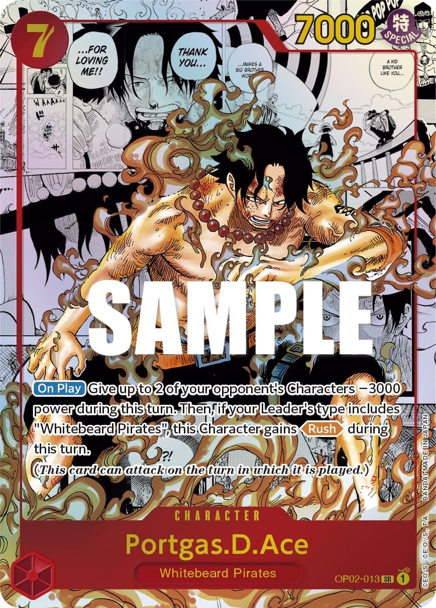 Portgas.D.Ace (Parallel) (Manga) (Alternate Art) — Paramount War card