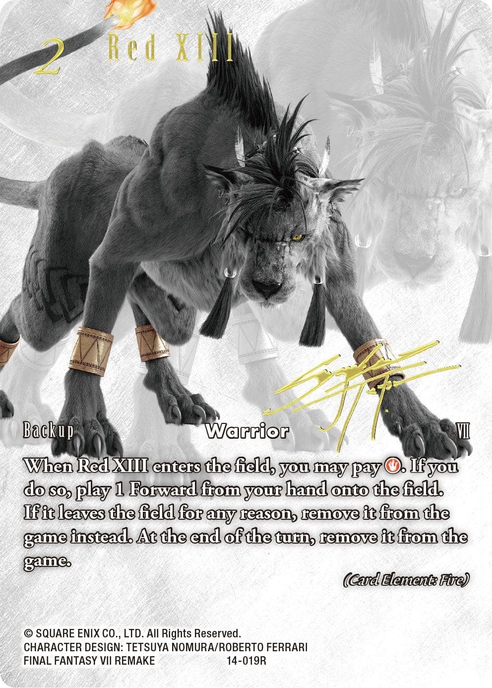 Red XIII (Noir Promo) — FF: Promo Cards card