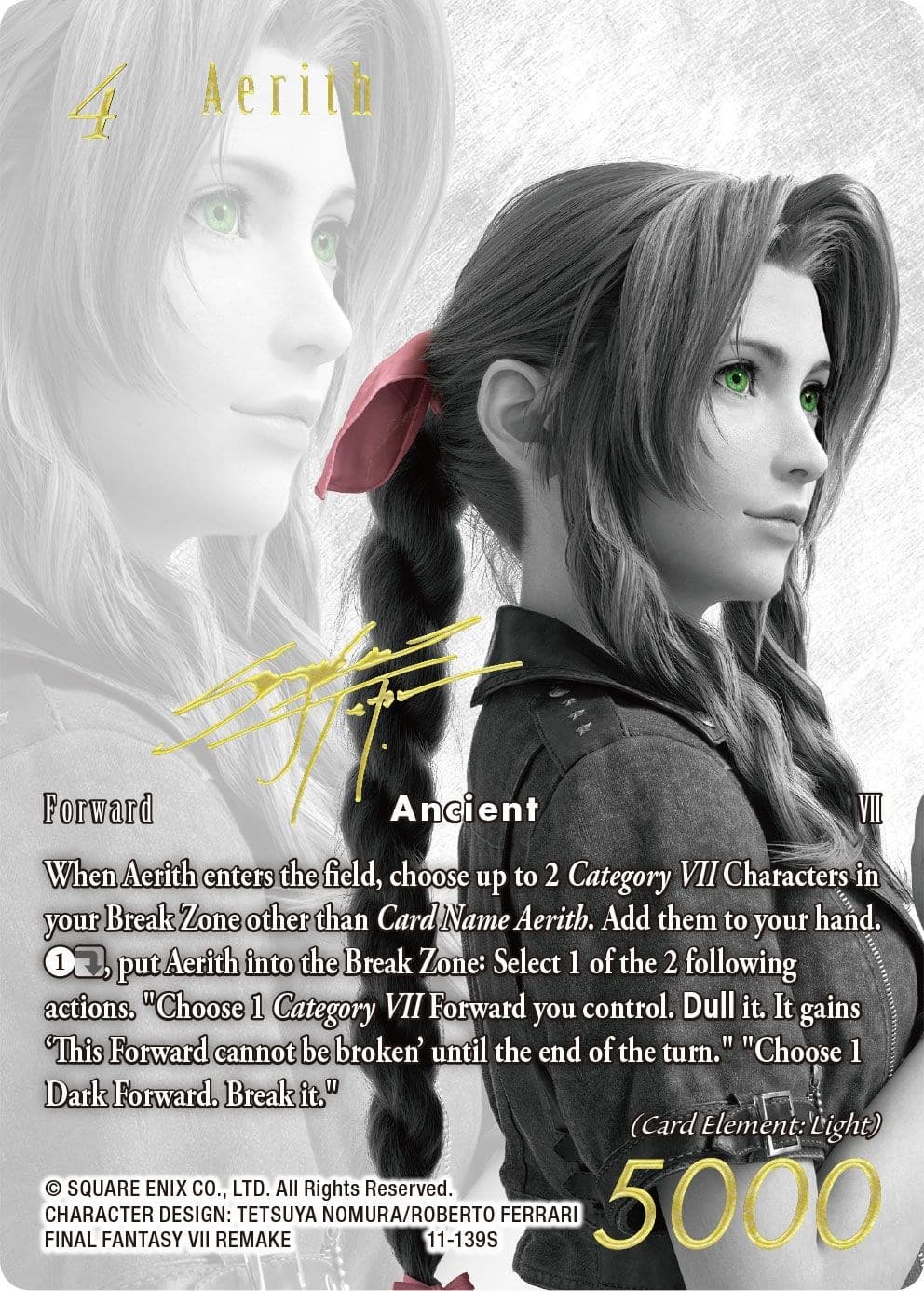 Aerith (Noir Promo) — FF: Promo Cards card