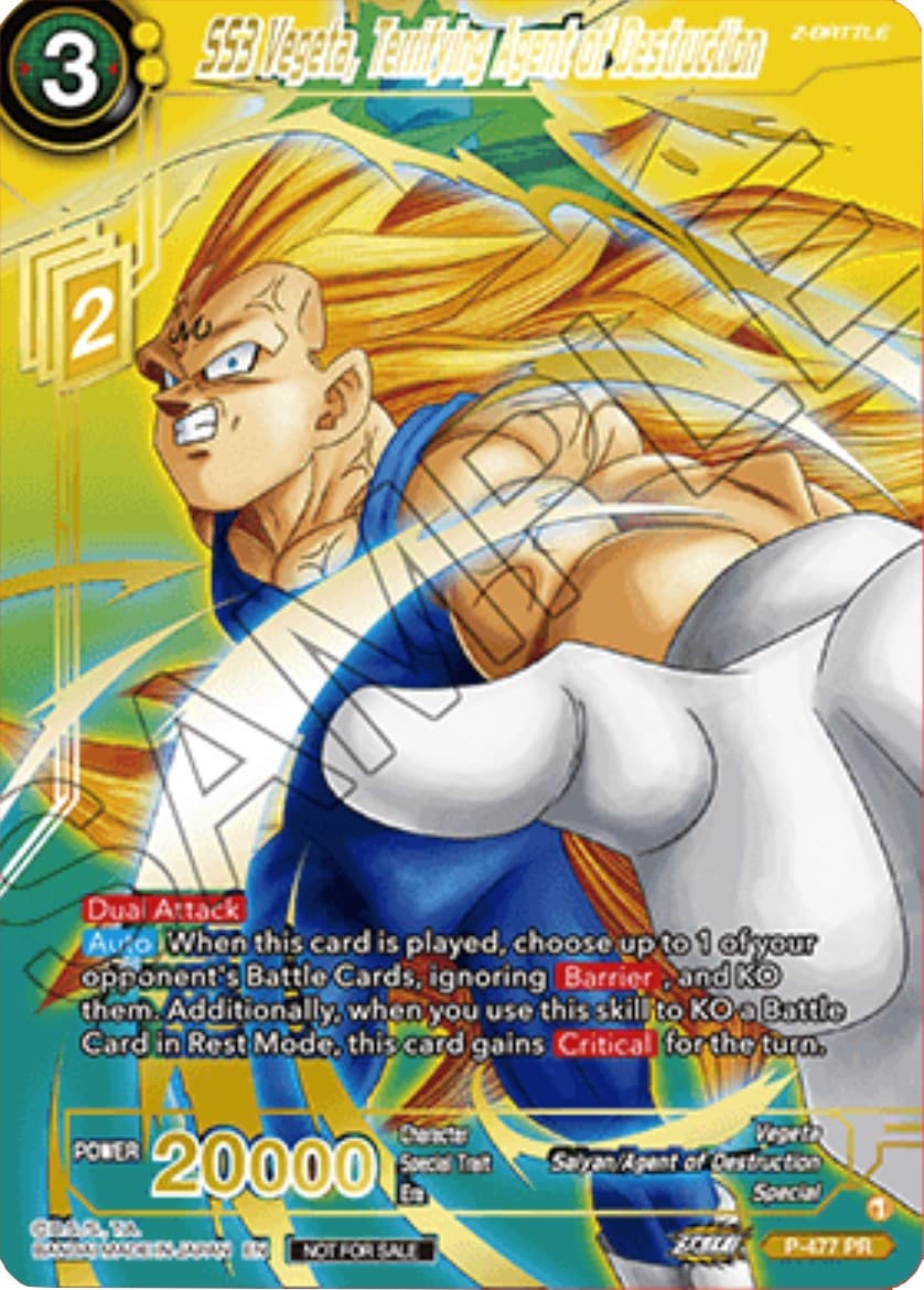 SS3 Vegeta, Terrifying Agent of Destruction (Gold-Stamped) — Tournament Promotion Cards card