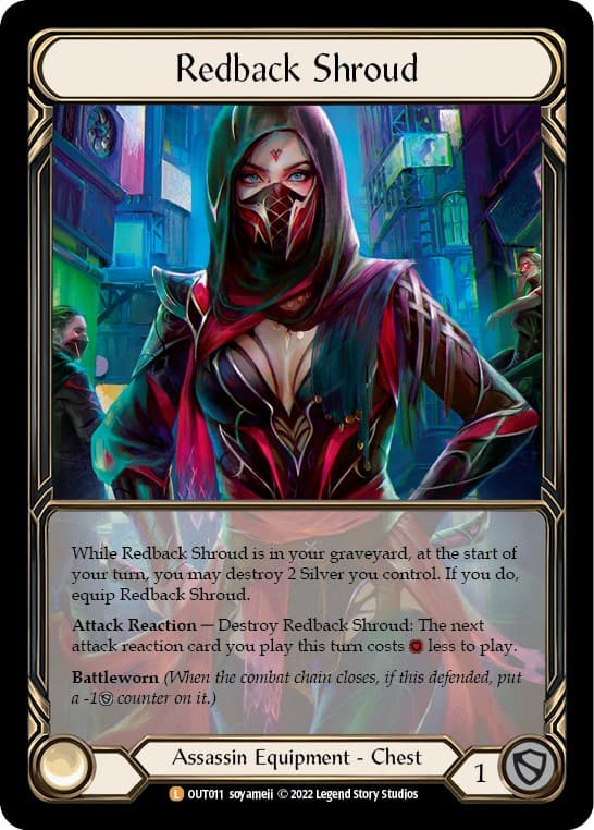 Redback Shroud (Extended Art) — Outsiders card