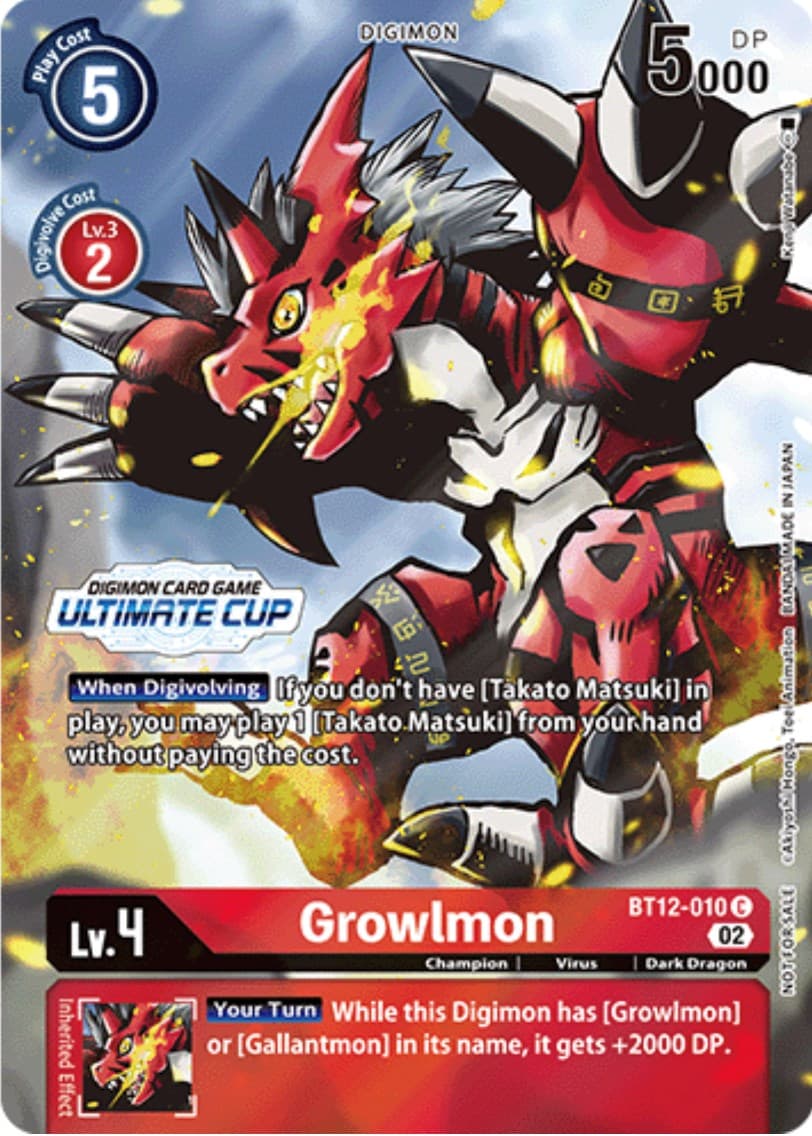 Growlmon (Ultimate Cup) — Across Time card