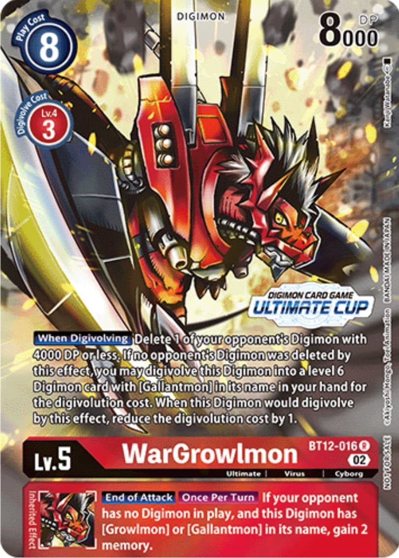 WarGrowlmon (Ultimate Cup) — Across Time card