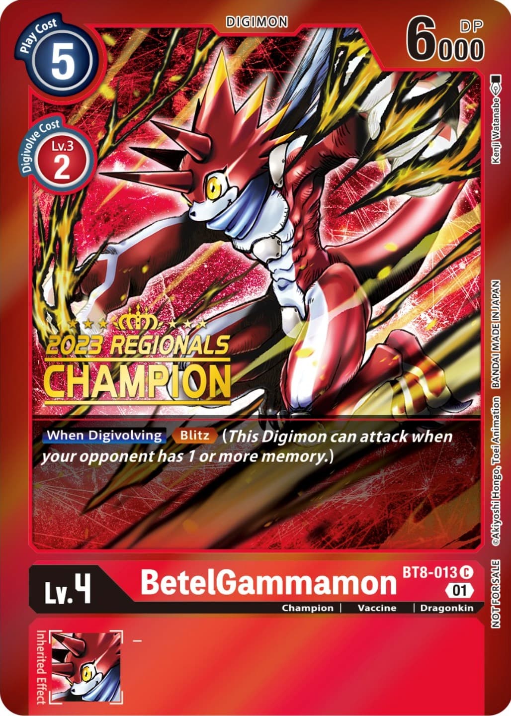 BetelGammamon (2023 Regionals Champion) — New Awakening card