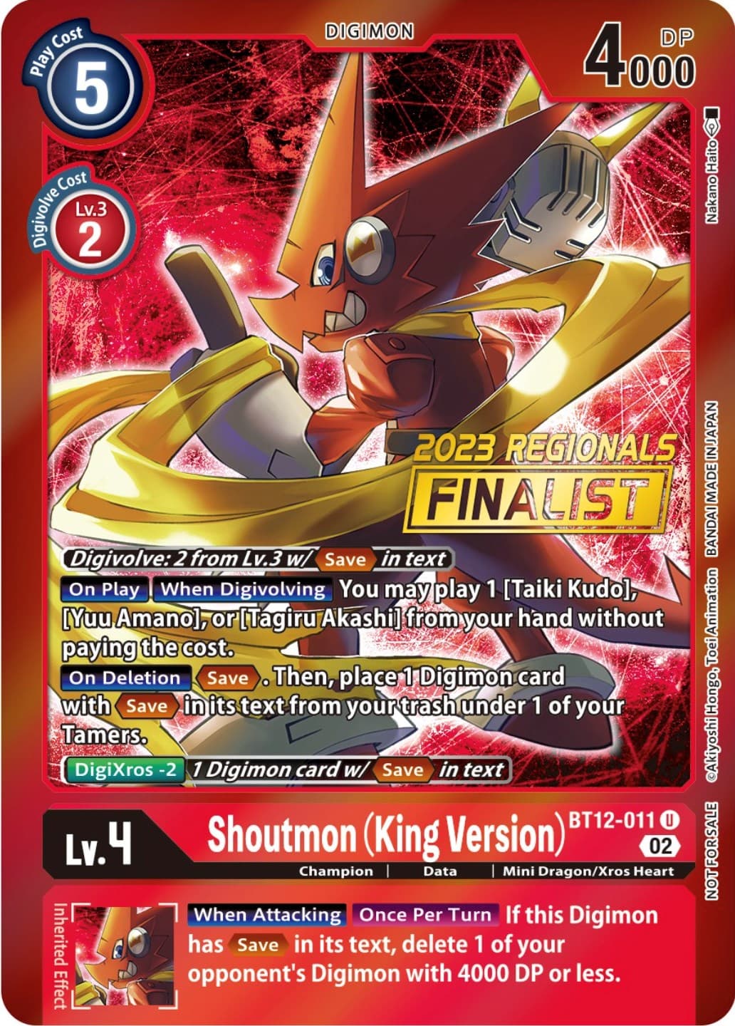 Shoutmon (King Version) (2023 Regionals Finalist) — Across Time card