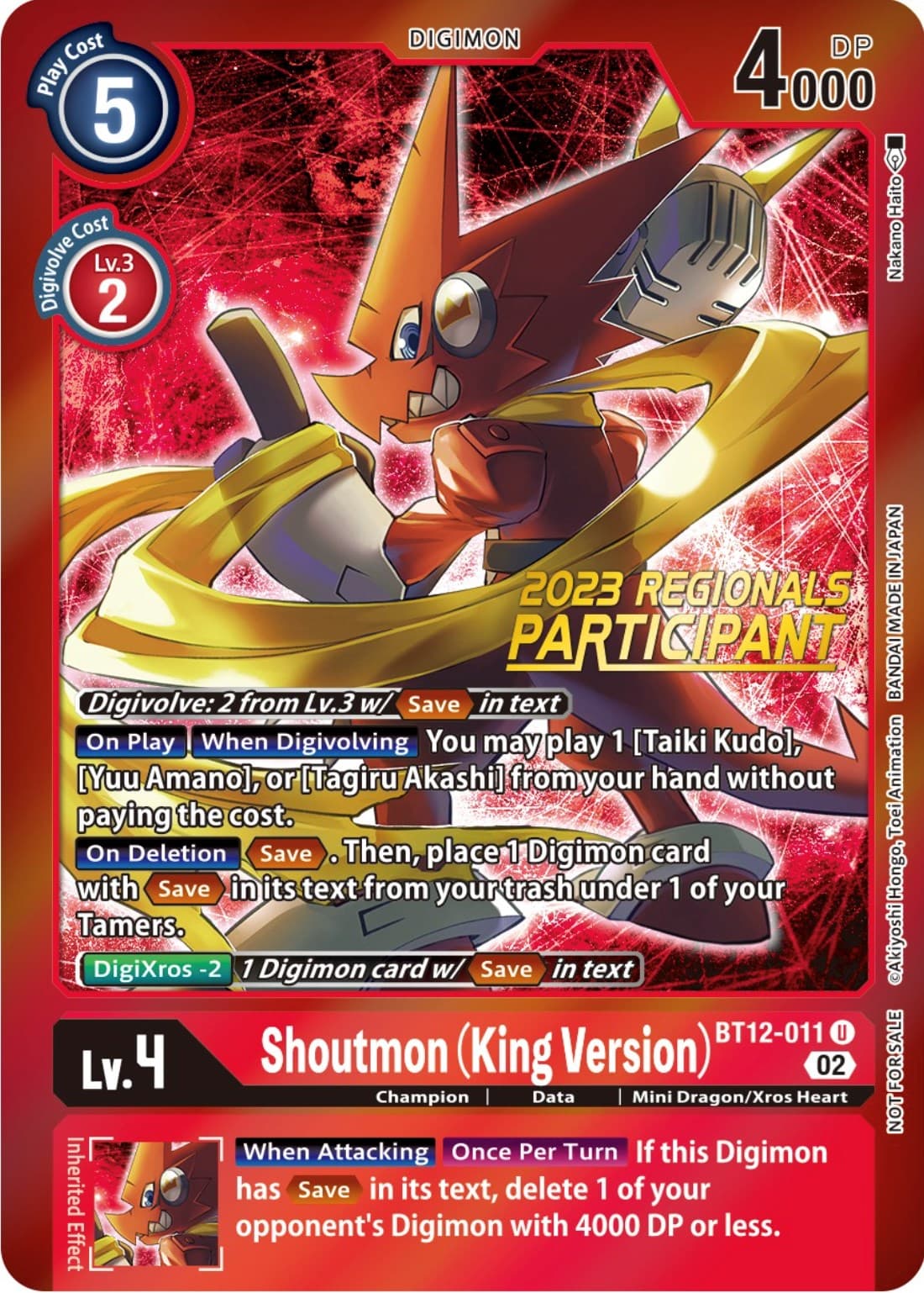 Shoutmon (King Version) (2023 Regionals Participant) — Across Time card