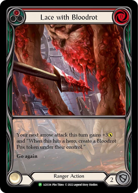 Lace with Bloodrot (Red) - LGS134 — Flesh and Blood: Promo Cards card