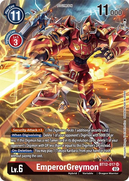 EmperorGreymon (Alternate Art) — Across Time card