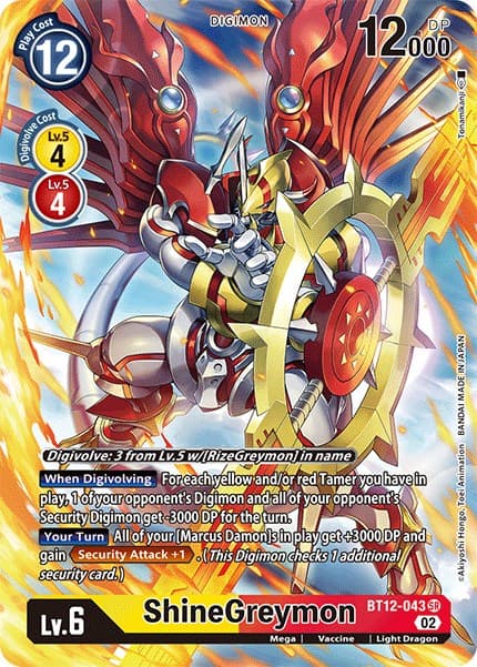 ShineGreymon (Alternate Art) — Across Time card