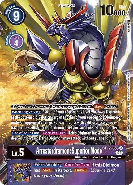 Arresterdramon: Superior Mode (Alternate Art) — Across Time card
