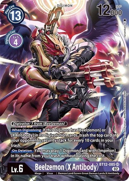 Beelzemon (X Antibody) (Alternate Art) — Across Time card