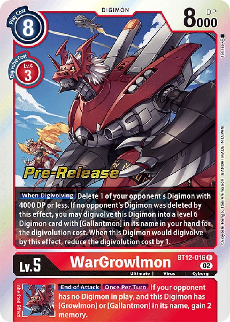 WarGrowlmon — Across Time Pre-Release Cards card