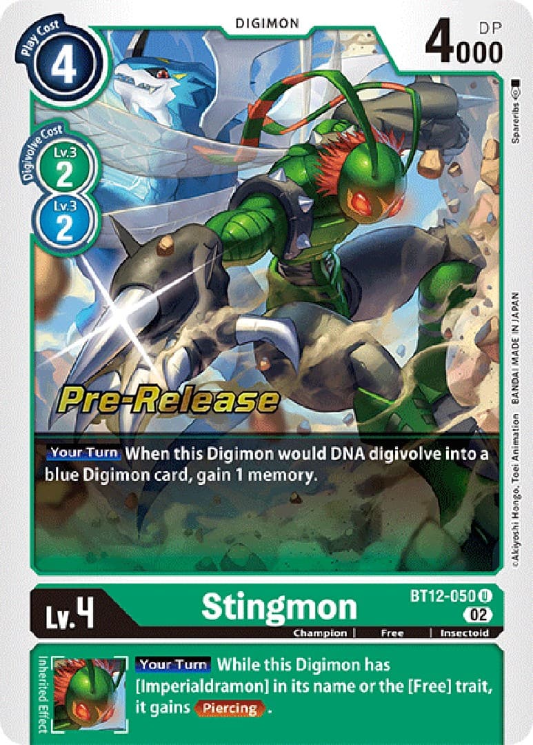 Stingmon — Across Time Pre-Release Cards card