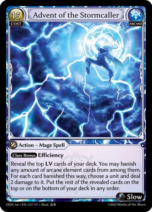 Advent of the Stormcaller — Dawn of Ashes 1st Edition card